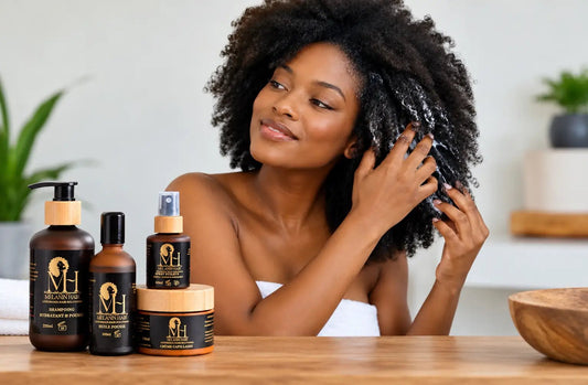 Soins cheveux afro pour une couronne hydratée - Melanin Hair