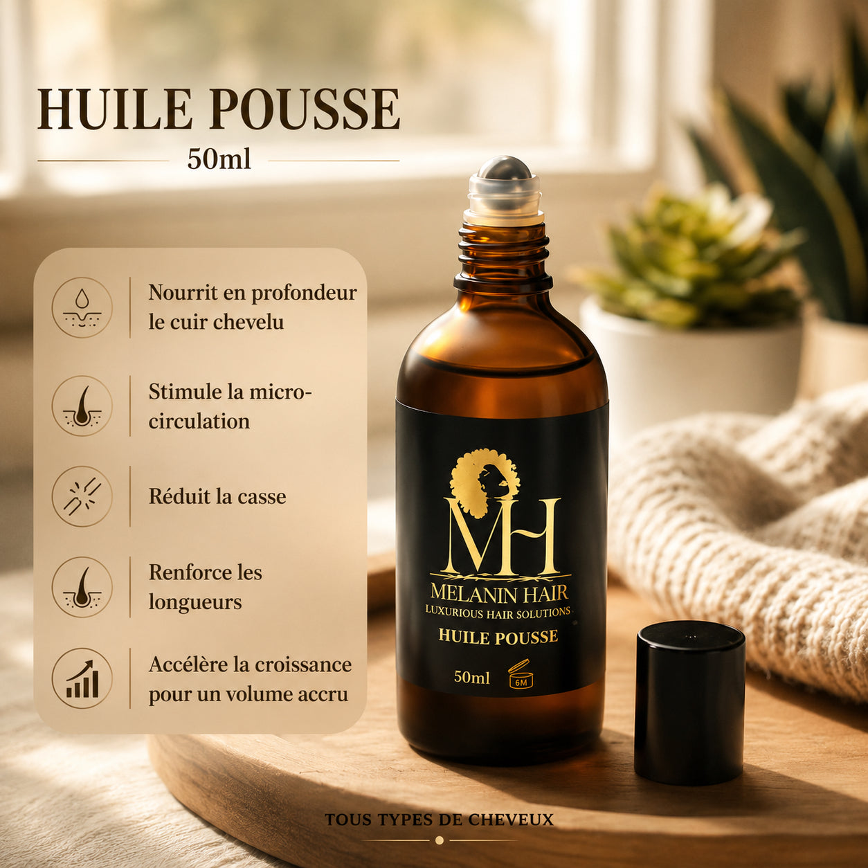 HUILE POUSSE Roll-On Stimulation & Précision