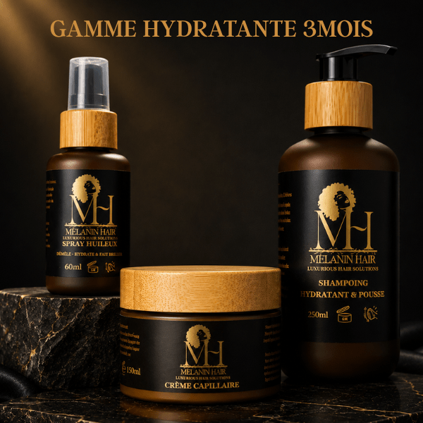 Gamme Hydratante Cheveux Afro & Secs - Routine Naturelle | Melanin Hair - MELANIN HAIR