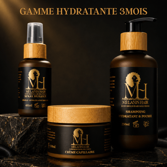 GAMME HYDRATANTE 3MOIS - IDÉAL POUR CHEVEUX SECS - MELANIN HAIR
