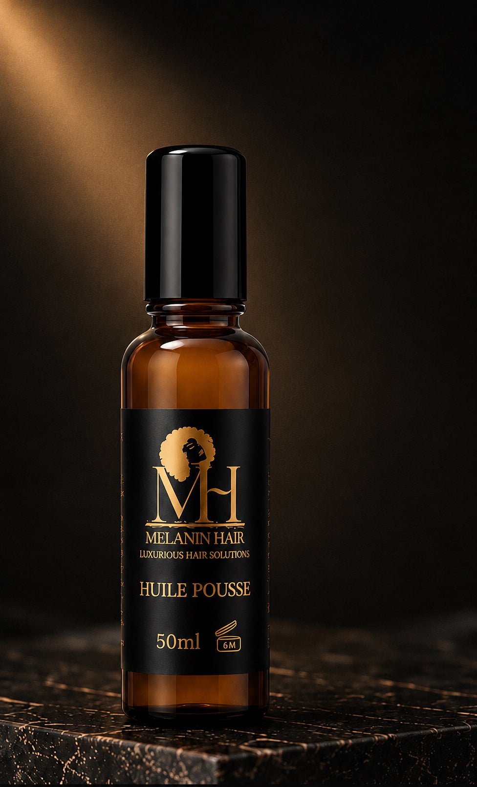Huile Pousse Roll-On — Stimulation & Précision 50ml - MELANIN HAIR